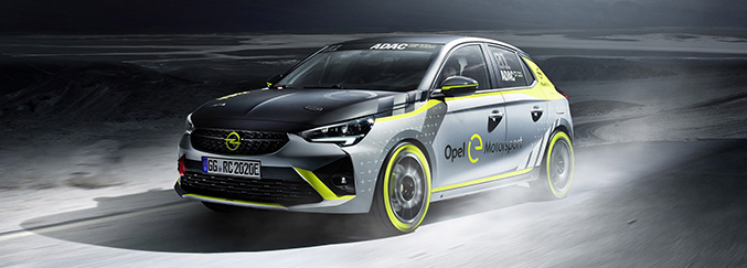 Elektrische rallyauto Opel Corsa-e